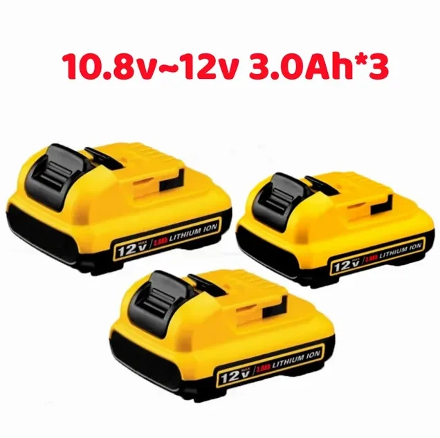 Replacement for Dewalt DCB120 Lithium-ion Batteries 12V 3Ah Battery DCB123 DCB125 DCB124 DCB122 DCD710 Power Tools Battery