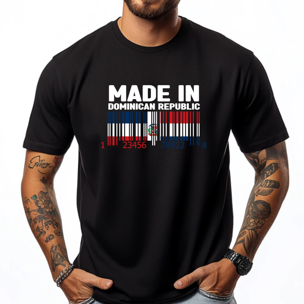 

Made In Dominican Republic Root Heritage Flag Grahpic Tee Shirt Men's T-Shirts Plain T Shirts Wholesale T-Shirts Gothic Style