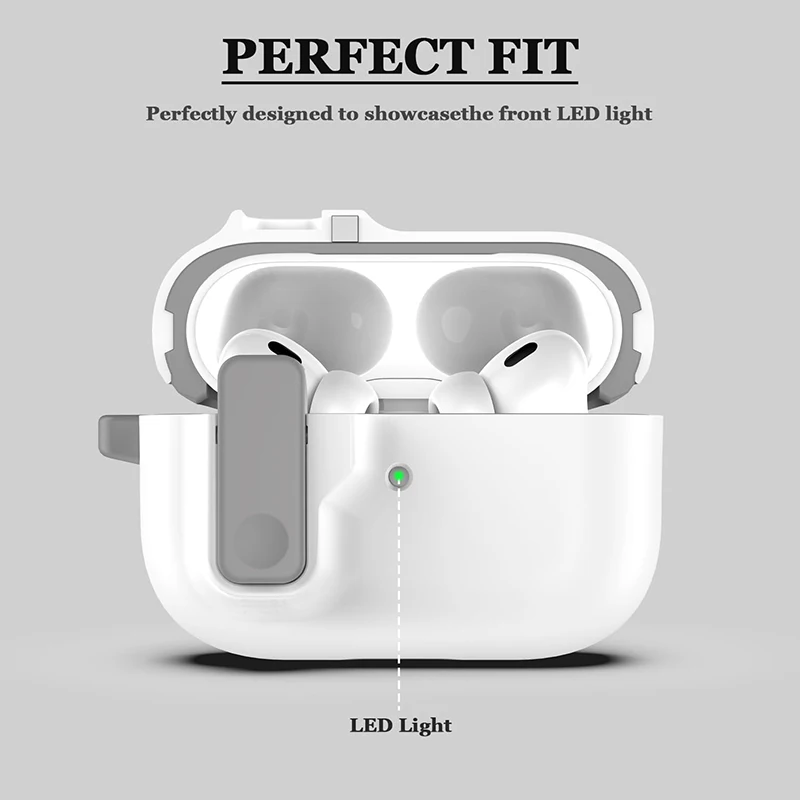 Auto Snap Switch and Secure Lock Clip Case Design Compatible with Airpods Pro 2nd 1st Generation USB-C Cover For Airpods 3 2