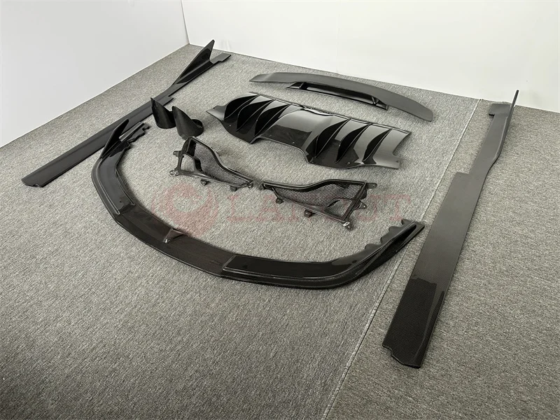 طقم هيكل لامع من الكربون طراز 458 Vors 3K لمصدات سيارات فيراري ملحقات السيارة العادم