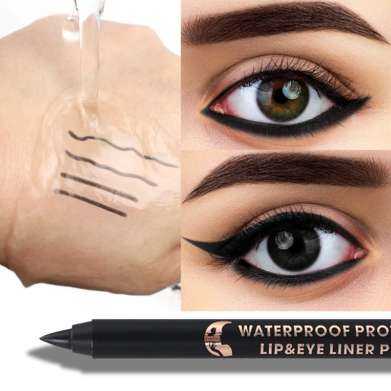 Kleurrijke Waterdichte Eyeliner Pen Snel Droog Gladde Matte Zwarte Vloeibare Eyeliner Lang Laatste Onderste Wimper Potlood Cosmetica Beginnende