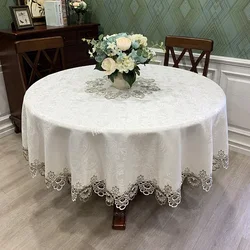 Table Cloth Round Tablecloth Art Household Lace Europe Dining Table Cover Embroidered Home Table Mat Dust Cover Home Decoration
