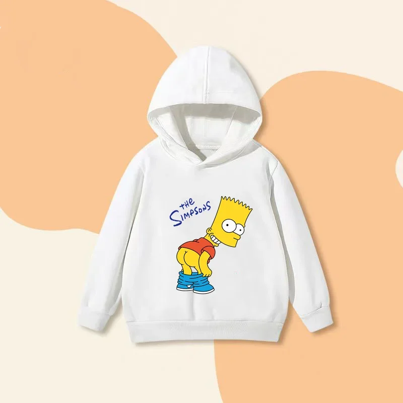 The Simpsons Anime Children's Hoodie Hoodie Casual Fashion Trendy Sports Top for Boys and Girls