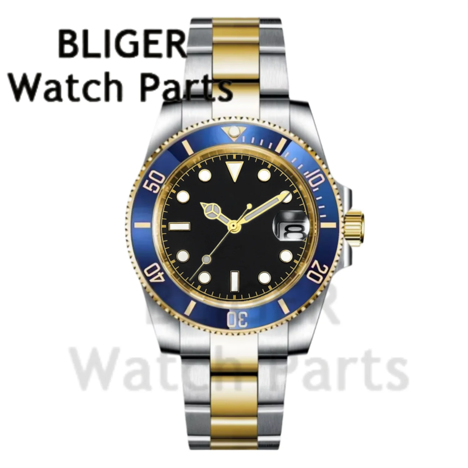 DIY Custom Automatic Watch For Men 40MM MIYOTA 8215 PT5000 2813 Movement Luminous Dial Roating Bezel Sapphire Glass Waterproof