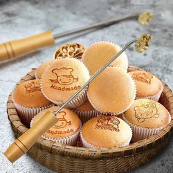 Iron Fire Burning Copper Sweet Stamp Mold Heating Emboss Fire Baking Mold Print Hot Cakes Bread Stamp Hot Stamping Cake Tools