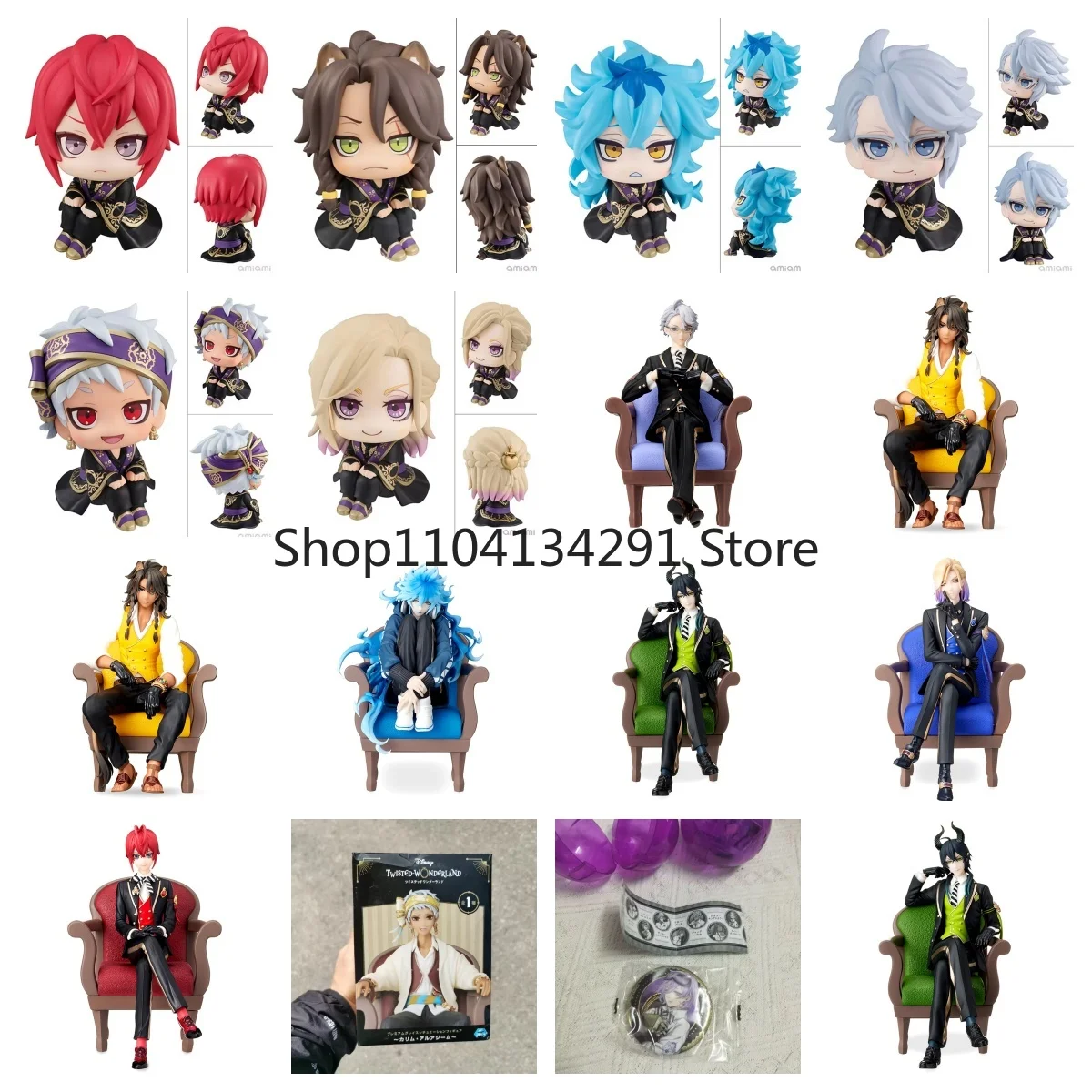

Genuine Bandai Megahouse Look Up Series Disney Twisted Leona Jack Ruggie Wonderland Azul Ashengrotto Collectible Model Toys Gift