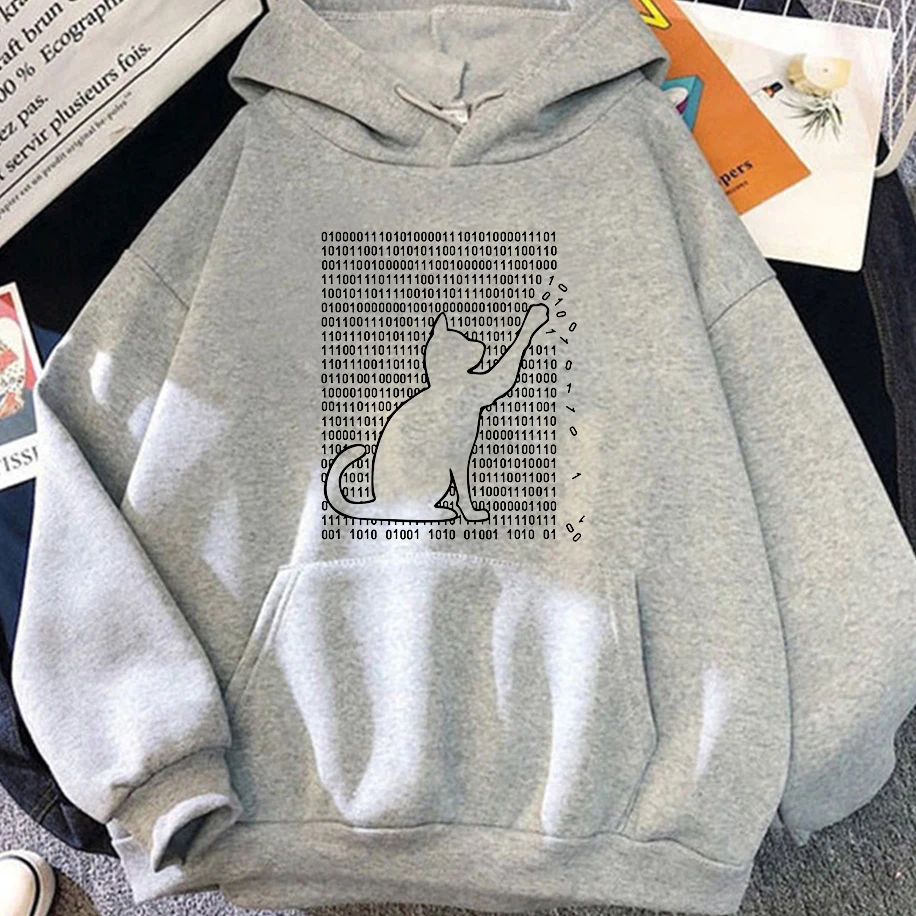 مضحك كول القط المطبوعة نمط الرجال النساء هوديي الشتاء طويلة الأكمام عادية تنفس زوجين البلوز مريحة البلوز الأعلى #4