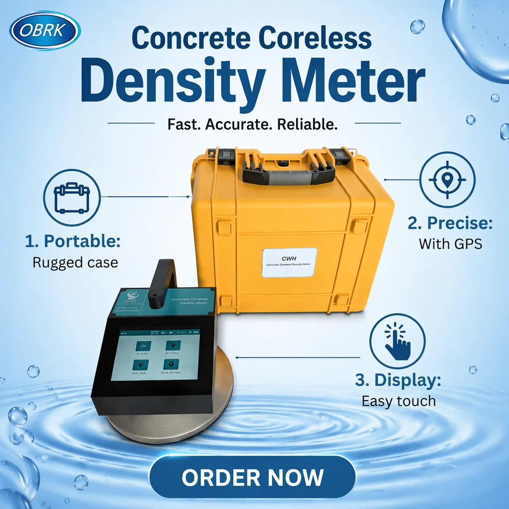 Non-Nuclear NDT Concrete Density Gauge (EDG) Test Apparatus