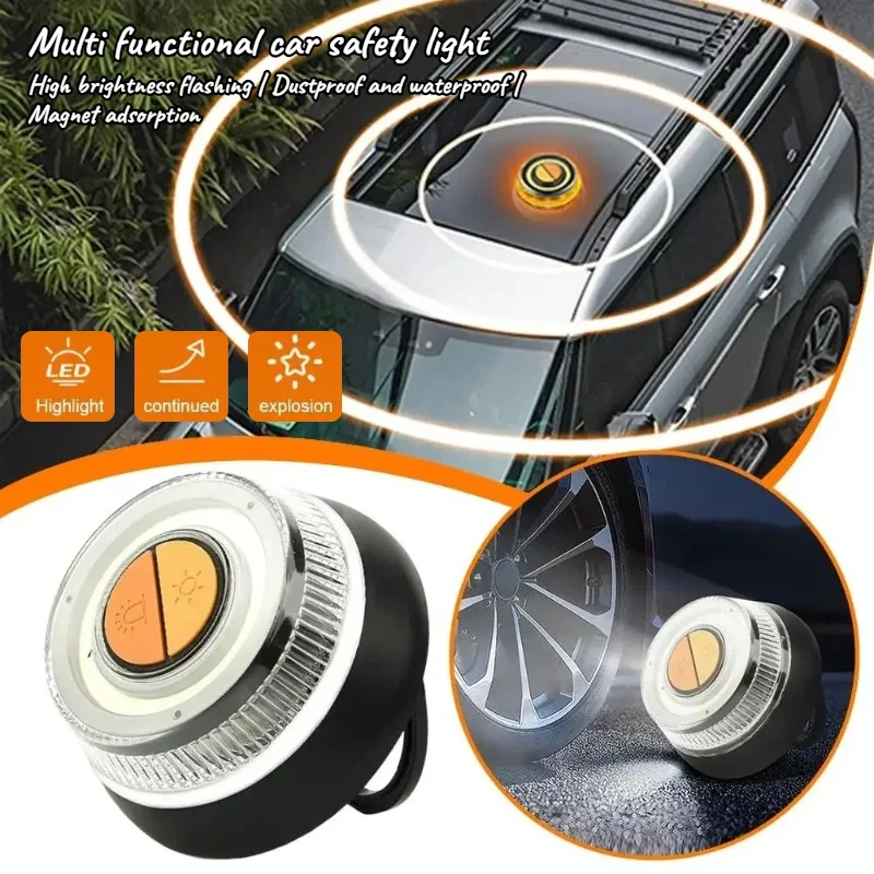 Car Emergency Beacon Light High Brightness Roof Warning Light Magnetic Adsorption Strobe Flashing Lamp Night Safety Signal Lamp