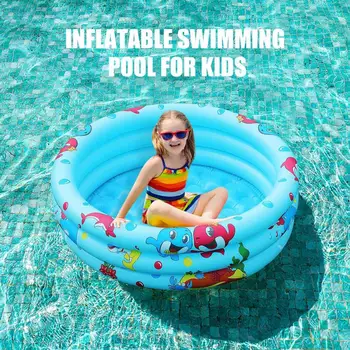 Children's inflatable swimming pool home play pool children's pool inflatable round ocean ball pool 3 ring play pool inflatable