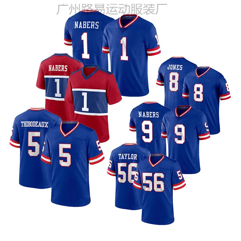 Malik Nabers 97 Dexter Lawrence NFL Rugby Jersey Summer Season Running Vest Chinese Origin Sportswear And Accessories