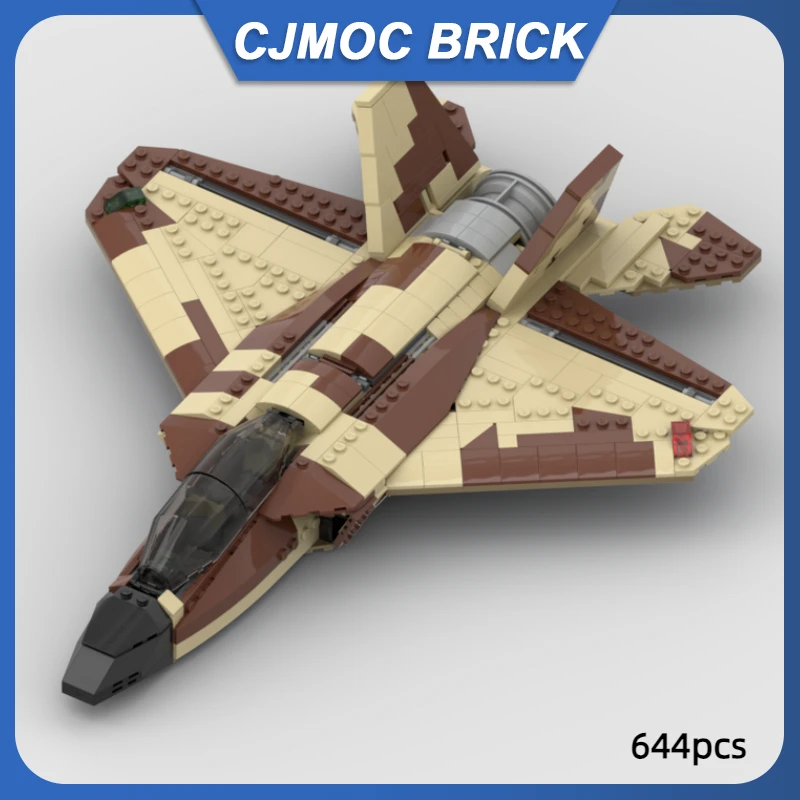 MOC-150307 Blocos de Construção para Crianças, Modelo de Avião Power Jet, Avião Série Militar, Tijolos DIY, Brinquedo de Montagem Criativa, Presentes para Crianças, 644Pcs