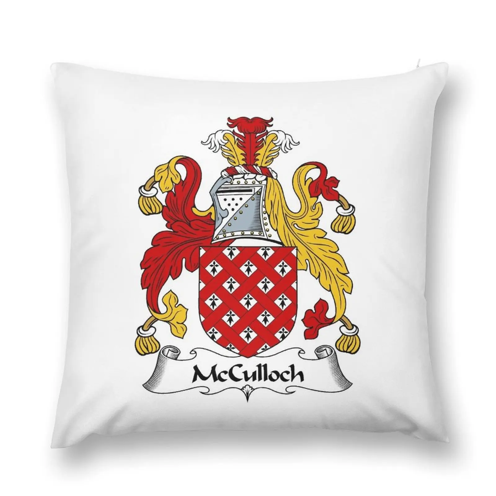 

McCulloch Coat of Arms / McCulloch Family Crest Throw Pillow Pillow Case christmas pillow case Case Christmas