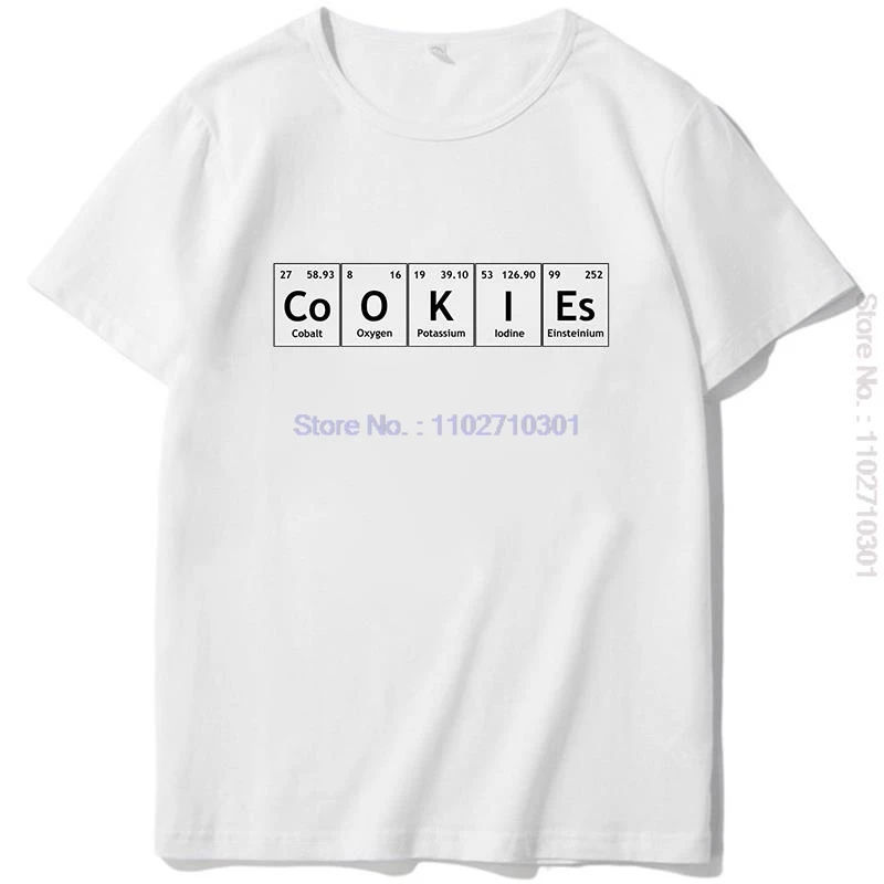 Cookies So Facem Echipaj Periodic Table Graphic T Shirts Cotton Short Sleeve T-Shirt Summer New Shirts And T-Shirts Mens Clothes