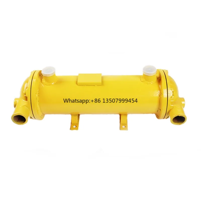 Fast Delivery Iron tubular shell and fin concentric tube marine water heat exchanger for boat engine chiller  excavator