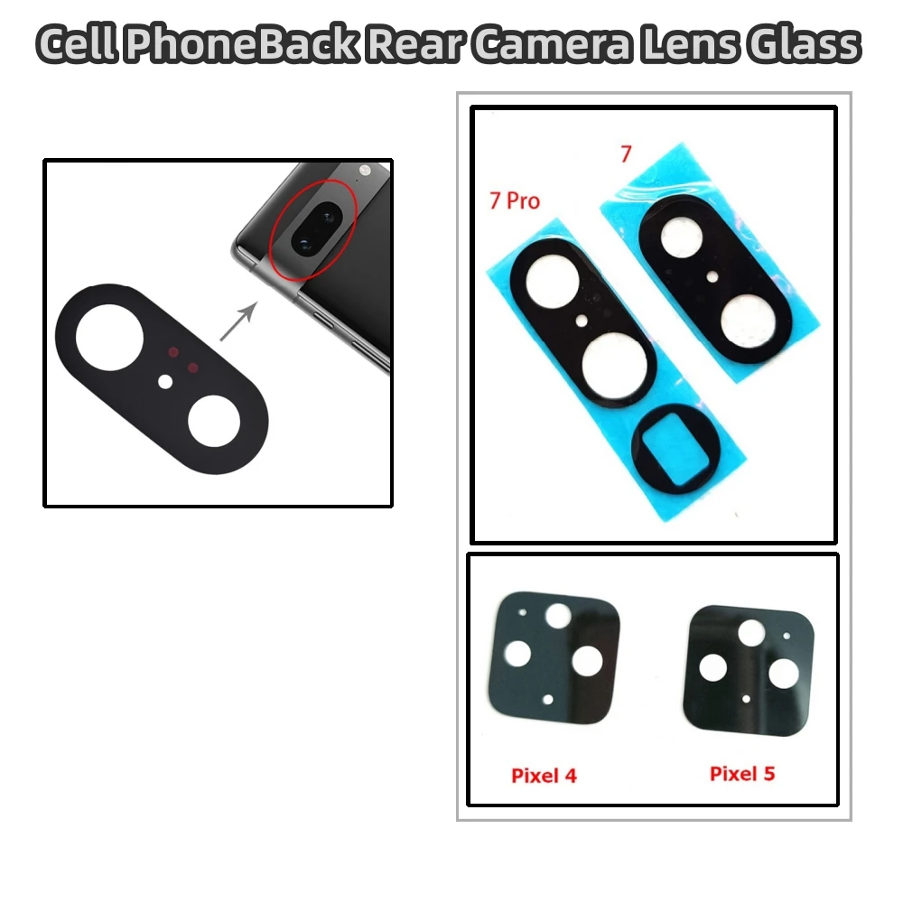 Стекло для объектива камеры заднего вида телефона на клейкой основе для Pixel 7 Pro Аксессуары для сотового телефона