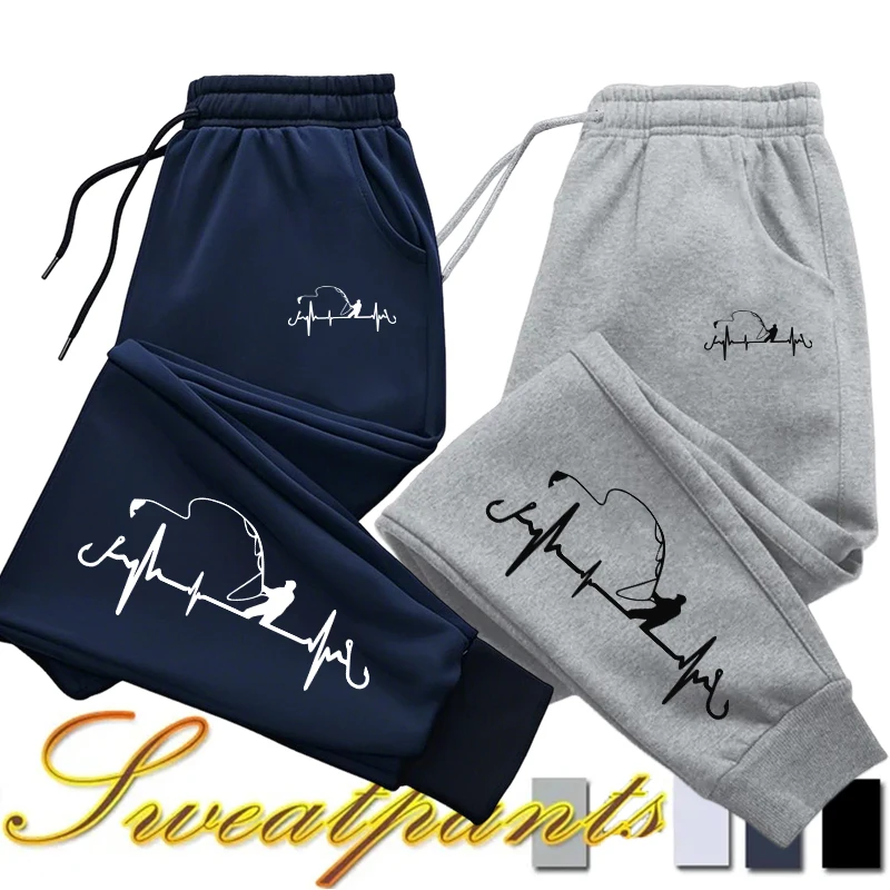 

Повседневные мужские спортивные штаны с модным принтом, универсальные спортивные штаны для бега, качественные удобные мягкие спортивные брюки на шнурке
