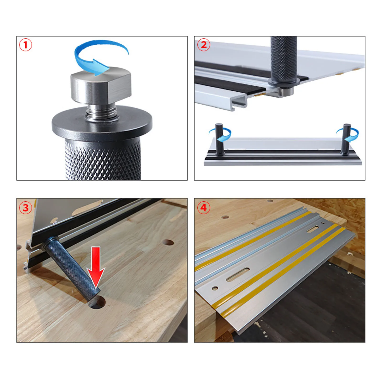 Imagem -06 - Alumínio Alloy Bench Dogs Guide Rail Deslizante Slot Stop Mesa de Madeira Braçadeira 20 mm Pcs