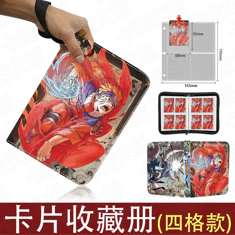 New NARUTO Uzumaki Game Card Collection Millet Card Book Binder Photo Album Card Holder Animation Trendy Applicable Badge Gift