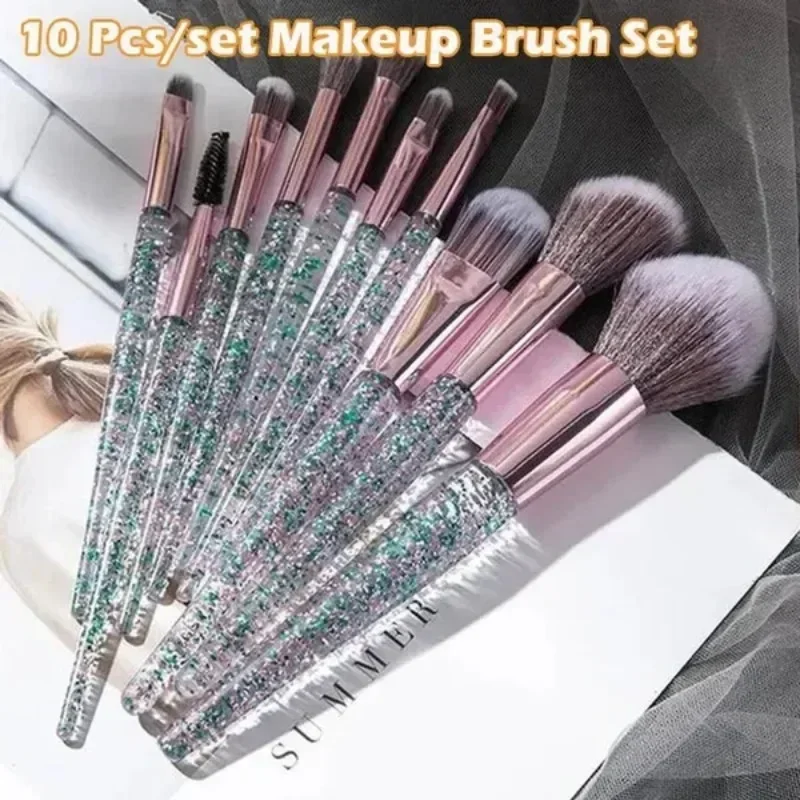 Profession elles Make-up Diamant Kristall Pinsel Set Acryl Griff Foundation Rouge Pinsel Puder gemischt Lidschatten Tool Kit Make-up-Tool