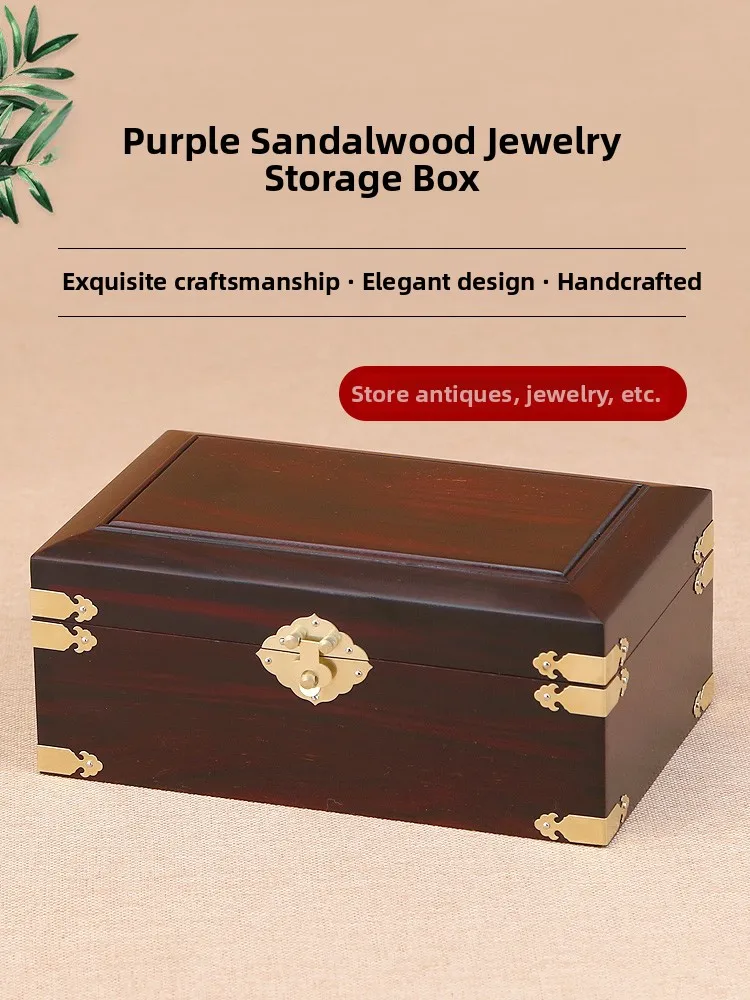 

Red Sandalwood Box Purple Sandalwood Jewelry Box Wood Gift Box Wen Playware Handle Piece Silk Box Jewelry Jade Box