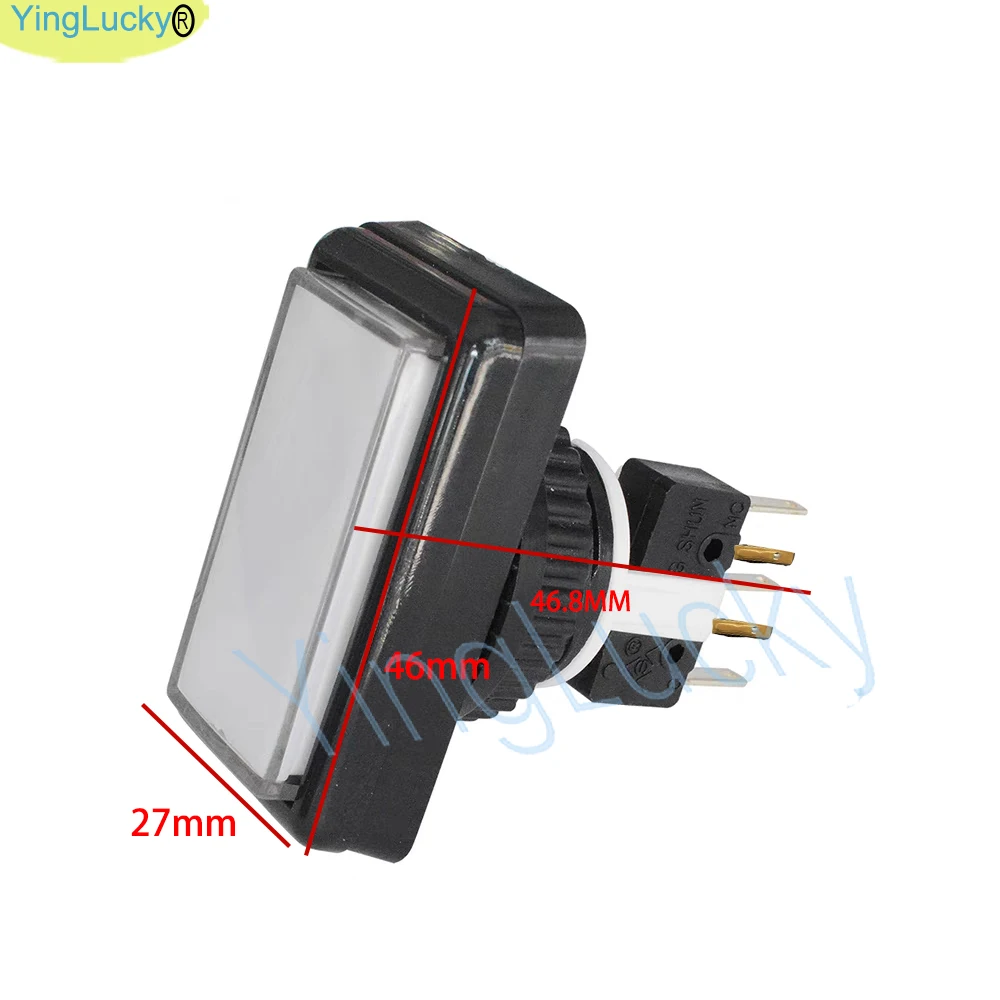 Game Push Button 34x34 Square 12V LED Illuminated Push Button Switch W Micro Switch For Arcade Video Games White 1pcs Game Push Button 34x34 Square 12V LED Illuminated Push Button Switch W Micro Switch For Arcade Video Games White 1pcs