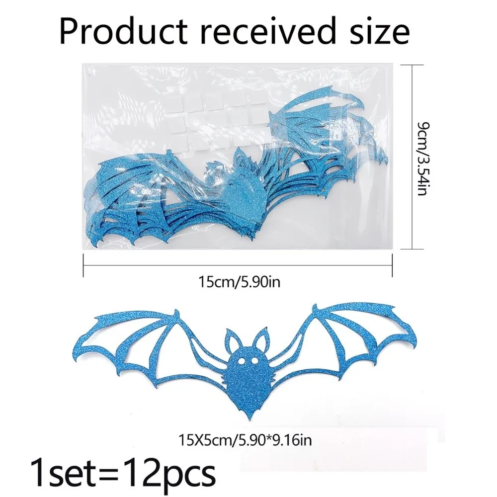 

Double Layer Halloween Bat Stickers PVC DIY Hollow Out Bat Wall Stickers Red Black 3D Wallpaper Decal Home Decoration
