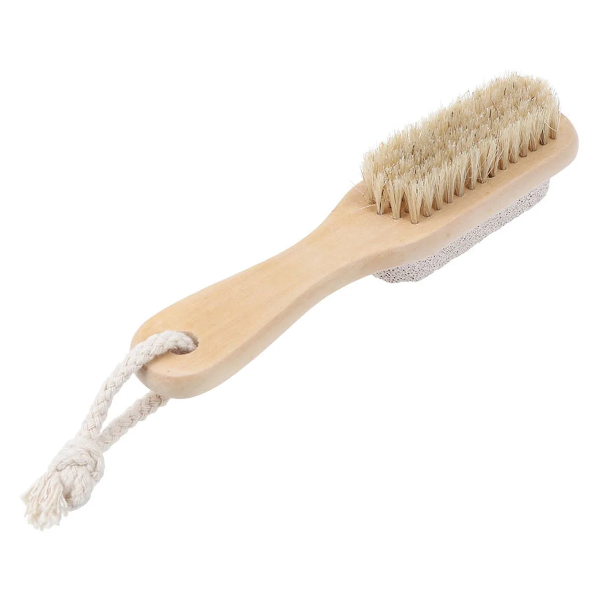 1 Pc Dubbelzijdig Pedicure Bestand Draagbare Houten Handvat Puimsteen Voor Eelt Dode Huid Verwijderen Voet Scrubber Peeling tool