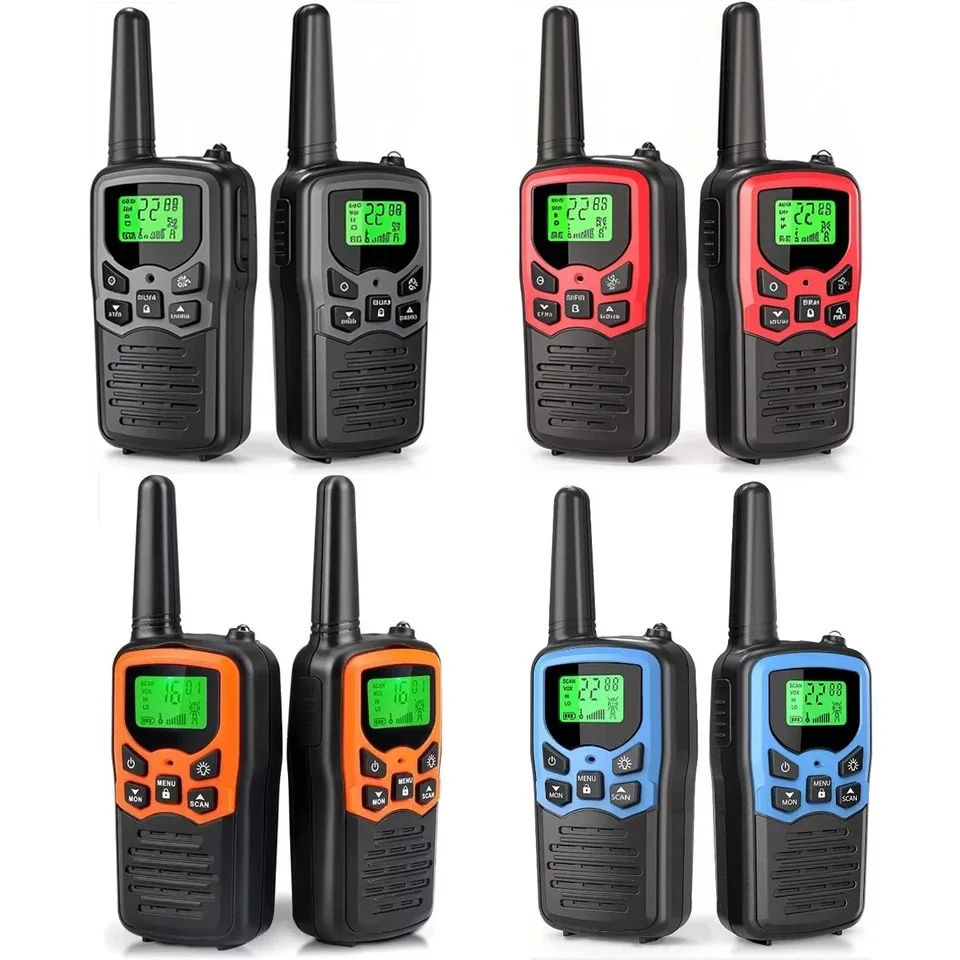 

2 PACK Long Range 100 mile Walkie Talkie Two Way Radio Charge Headset Waterproof