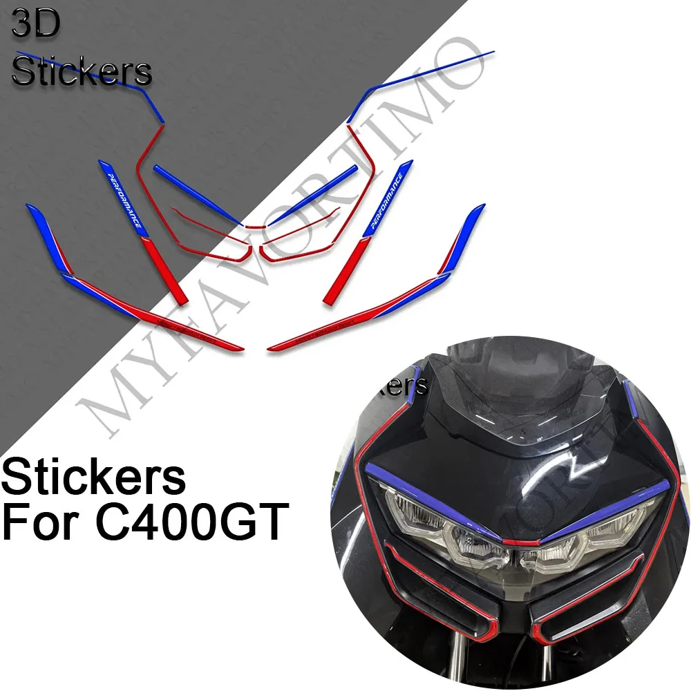 For BMW C400GT Motorcycle Scooter Tank Body Front Face Fairing Fender Stickers Moto Decals for C 400GT C400 GT