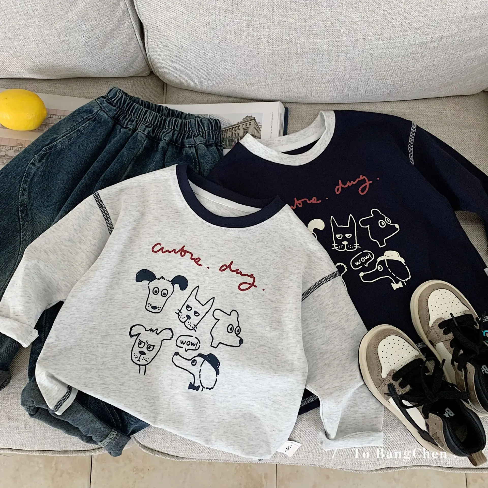 

Children Clothes Kids Casual T-shirts 2026 Spring New Style Boys and Girls Long-sleeved Kids Casual Simple T Shirt Top