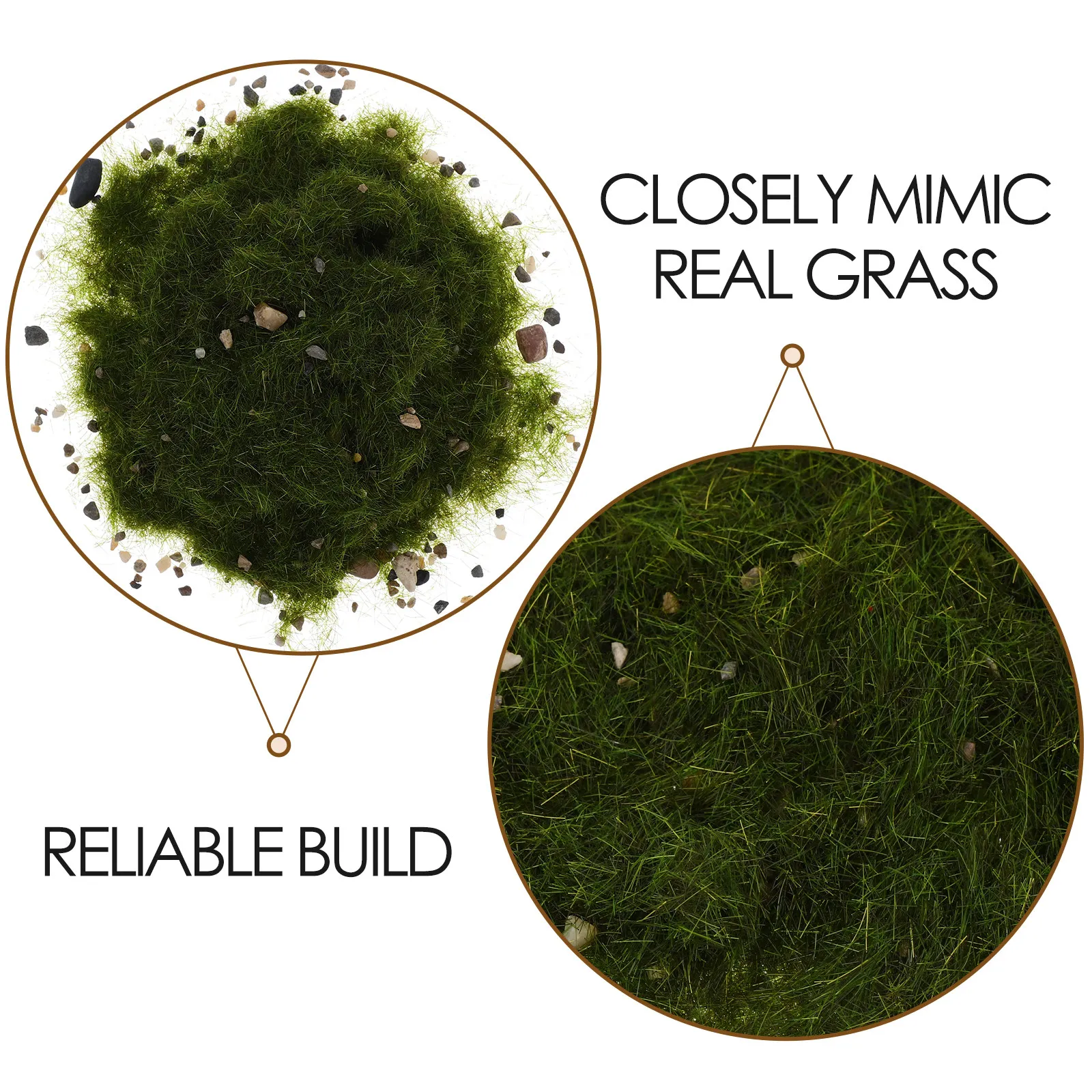 Static Grass Powder with Stones Realistic Fake Grass Diorama Scenery Kit for Railway Layout DIY Handicrafts Miniature Landscape