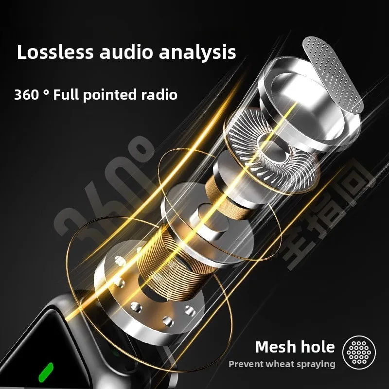 S16 무선 마이크 칼라 타입 무선 녹음 소음 감소 기기 (충전함 포함)