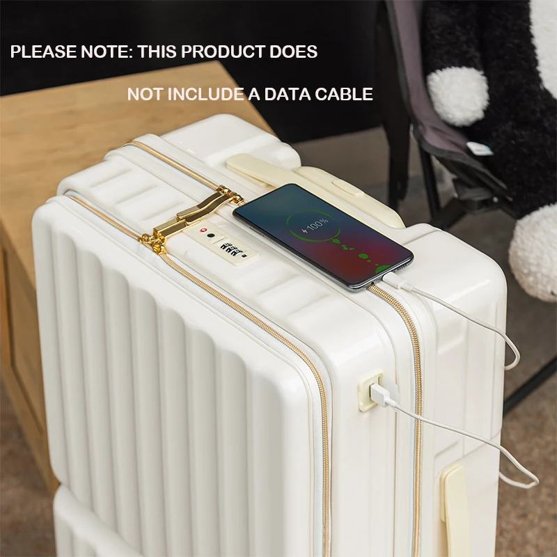 1 قطعة مجموعة 20/ 24 بوصة متعددة الوظائف حقيبة تروللي بعجلات الكمبيوتر USB وظيفية حقيبة فصل الجافة والرطبة الجمارك قفل العالمي عجلة حقيبة تروللي بعجلات مناسبة لقضاء عطلة شاطئ البحر المدرسة الهدايا