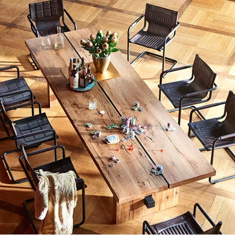 

Big Nordic Square Dining Table Wooden Luxury Long Modern Restaurant Dining Tables Kitchen Center Mesas De Comedor Home Furniture