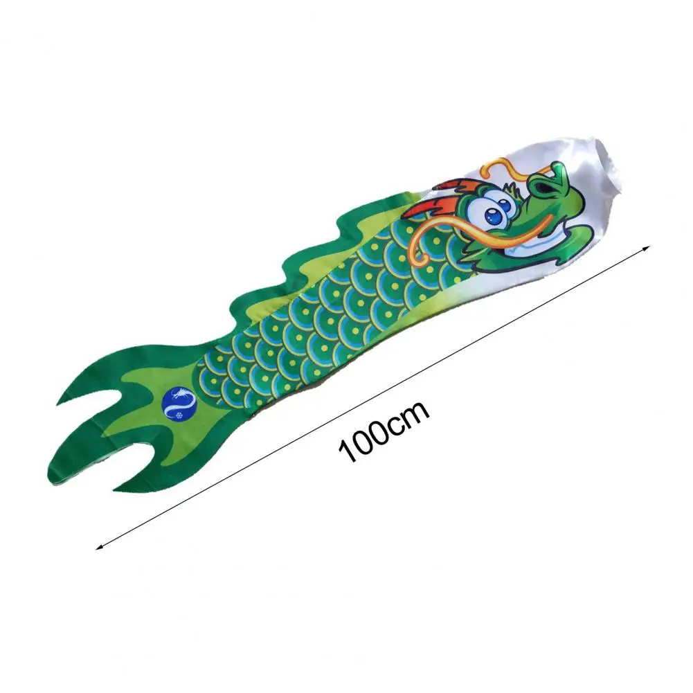 Hanging Windsock Wear-resistant Decorative Lightweihgt Waterproof Flying Windsock Flag Dragon Wind Flag Dragon Pattern