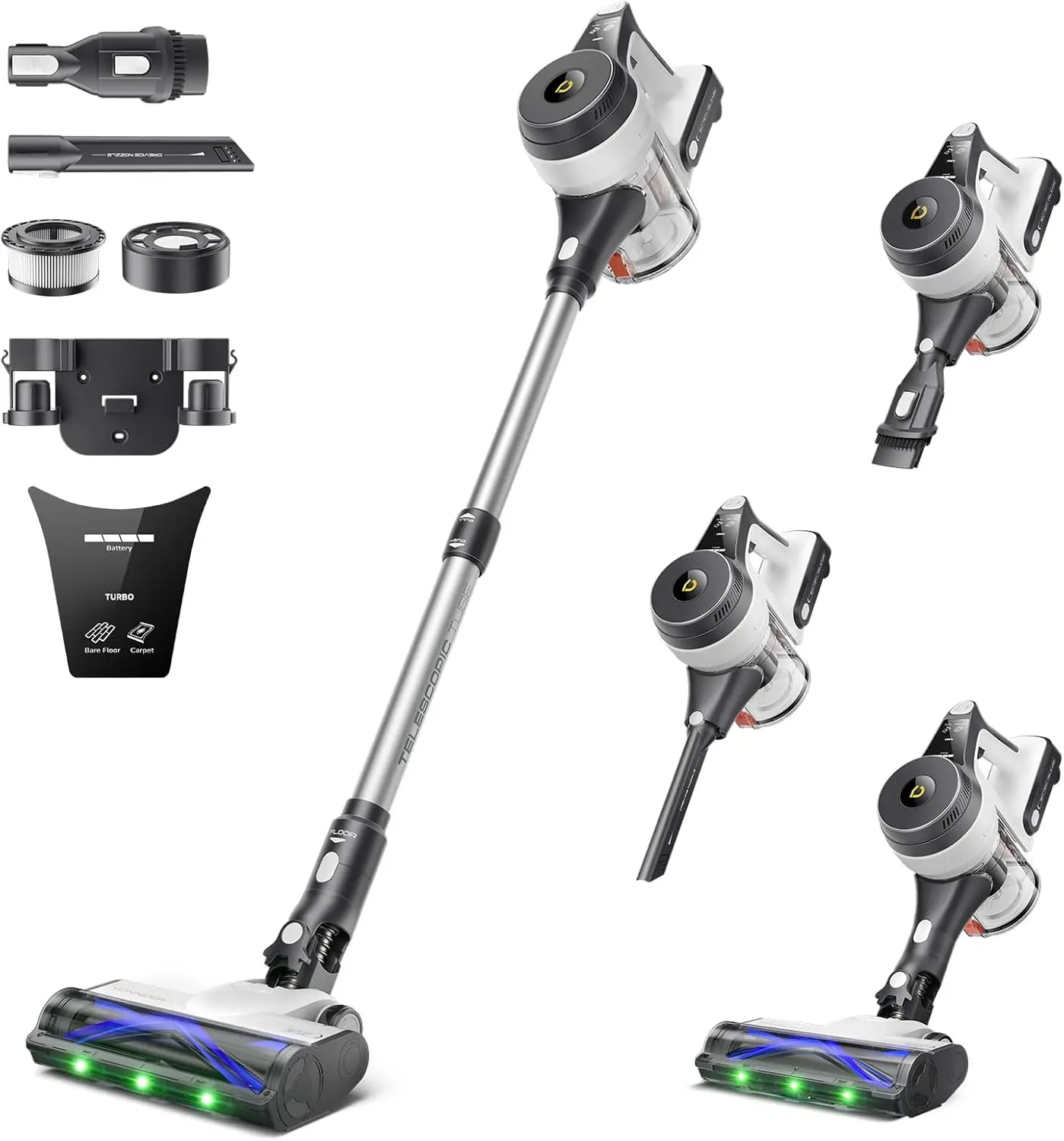

Cordless Vacuum Cleaner 48KPA 550W, 65Min Runtime, Lightweight Stick Vacuum for Hardwood, Carpet, Pet Hair, Car, Self
