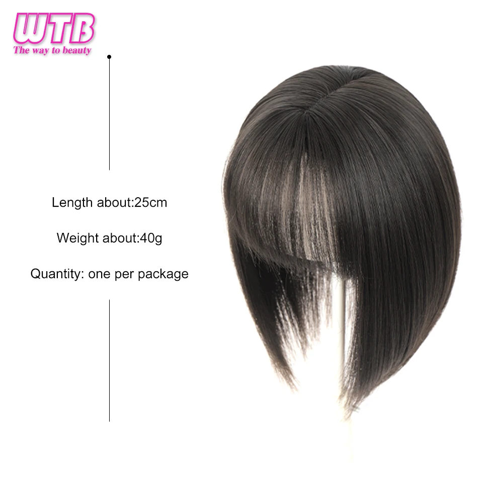 WTB Synthetic Wig Women's Head Reissue 3D Air Bangs Natural And Realistic Increase The Amount of Hair Wig With Bangs Wig