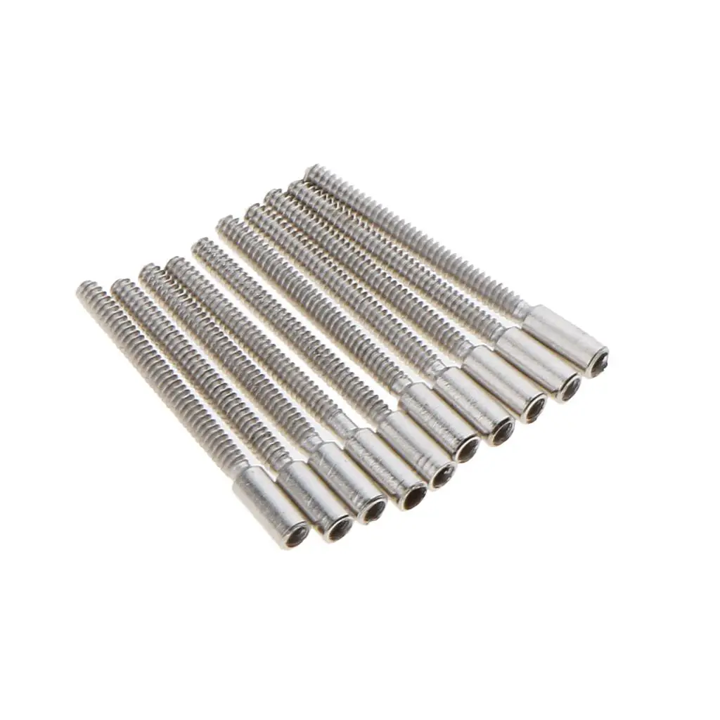 10 Pcs Stem Extensions Extenders ซ่อมสําหรับลําต้น 0.9 มม.หัวข้ออุปกรณ์ซ่อมนาฬิกา Crown Stems หัวข้อช่างซ่อมนาฬิกา