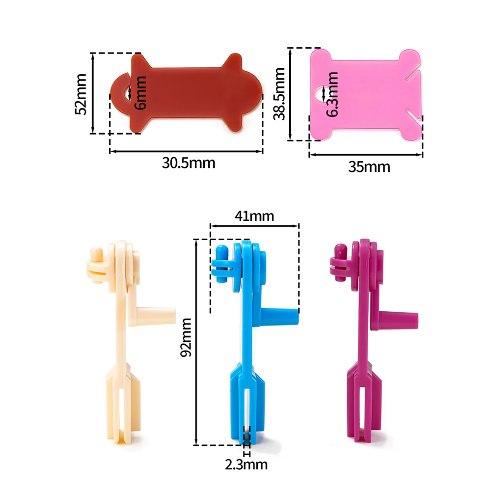 30pcs/lot Plastic Bobbins Floss Set Spool Thread Card Embroidery Floss DIY Stitch Organizer Holder Sewing Tools