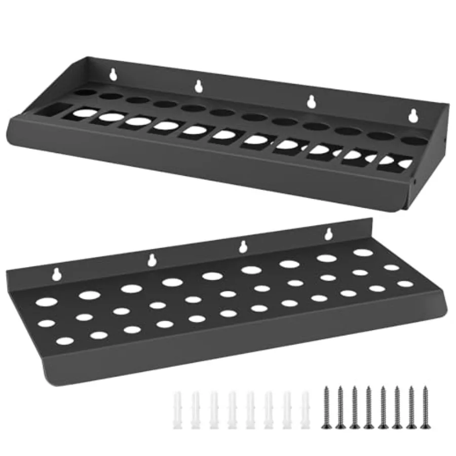 

Screwdriver Organizer, 2-Piece Heavy Duty Wall Mount Storage Rack Pliers Organizer, Screw Driver Holders Organizers for Garage,