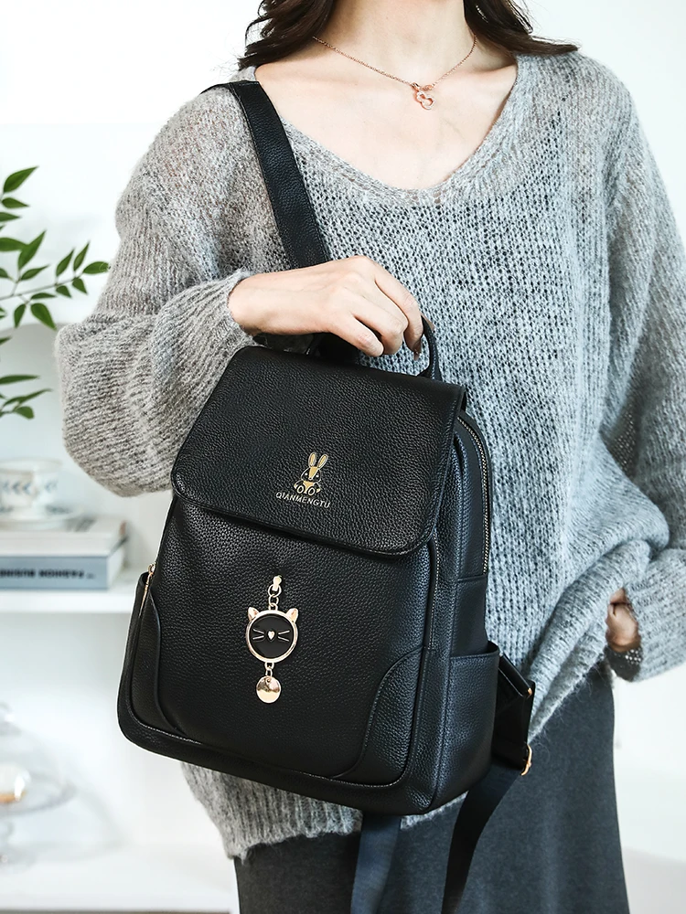 

Casual Fashionable Large Capacity Women's Backpack 2025 New Style Travel Bag Commuter Bag Leisure Women's Bag