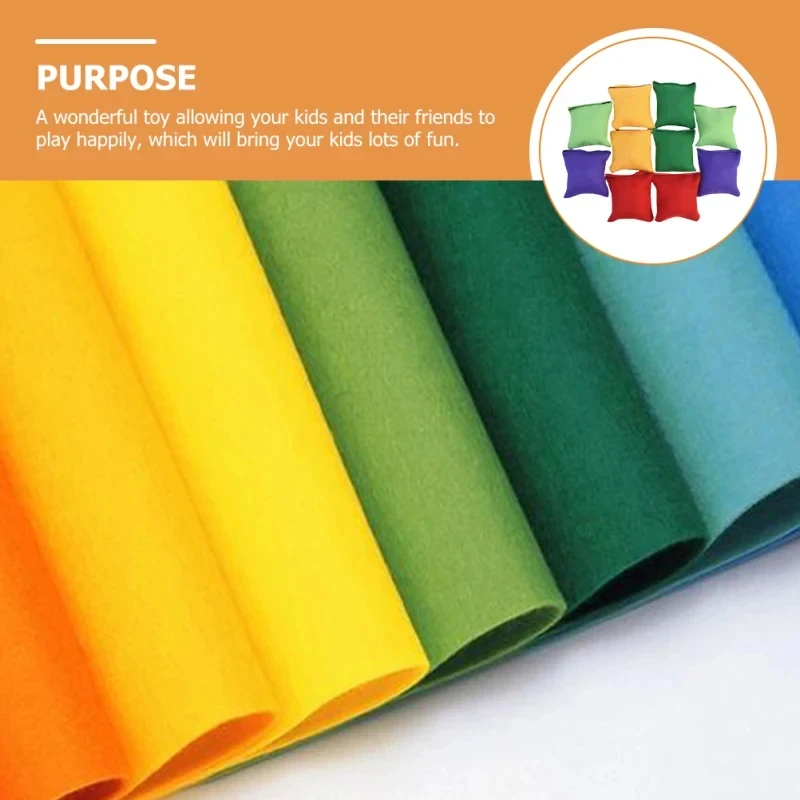 5-7cm 10 pçs saco de areia das crianças jogando brinquedo esportes ao ar livre brinquedo colorido artesanal saco de areia treinamento sensorial e alívio do estresse brinquedo