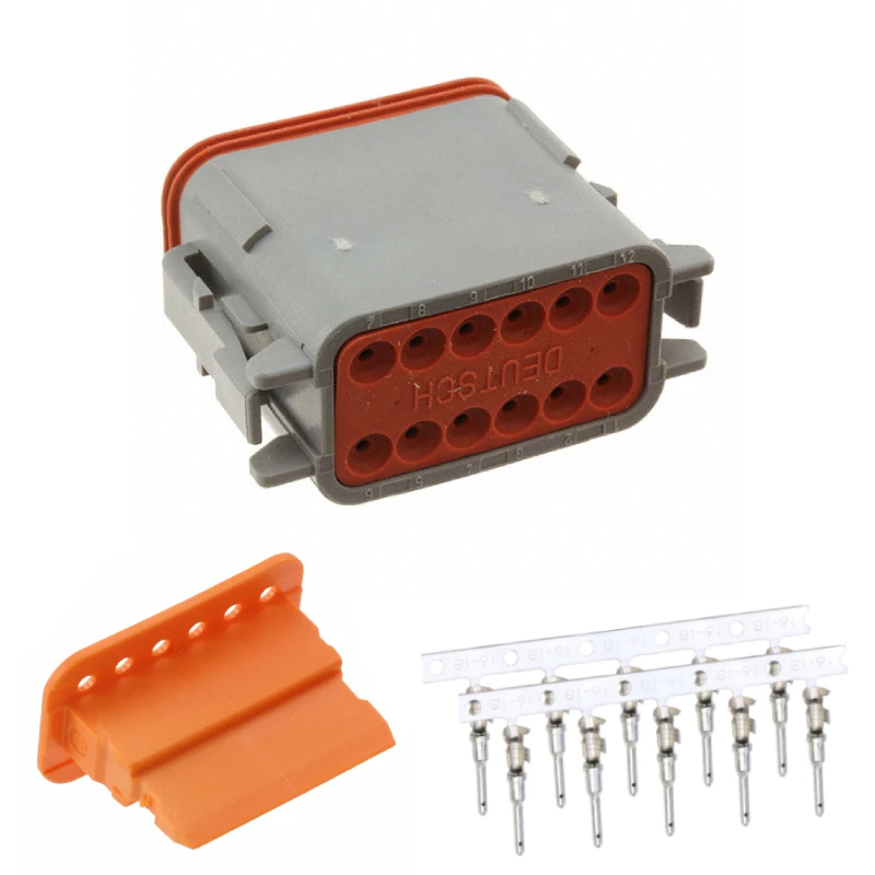 DT06-12SA,Female,Wire-to-Wire Connection,12P,.359 in Centerline,Sealed Type,9.12mm Pitch,for Wire Harness,Male Housing,DT04-12PA