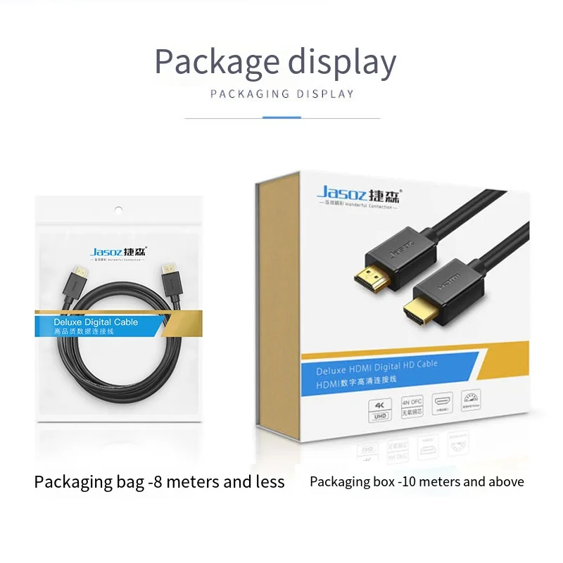 New Computer Cables HDMI HD Cable 2.0 4K Pc Tv Video Cable 19+1 Oxygen-Free Copper Projector Cable Able PCVideo Cables