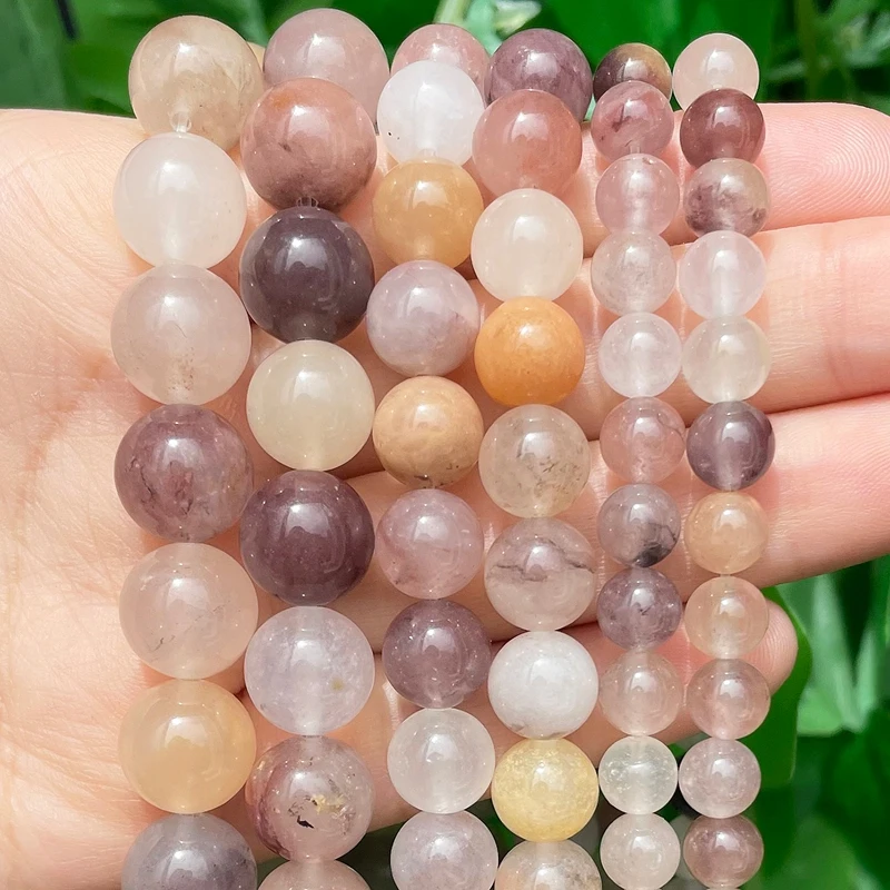 Natural Stone Violet Jade Beads Round Loose Spacer Beads 4 6 8 10 12mm For Jewelry Making DIY Bracelet Beads For Handicrafts