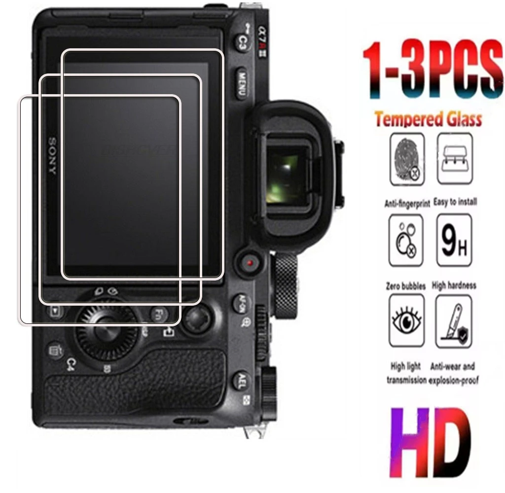 1-3PCS 9H gehärtetes Glas für Sony A6400 A9 A9II ZV1 ZV1II A7II A7III A7IV A7C2 A7CR A7RII A7RIII A7RIV Displayschutzfolie – Detail 1