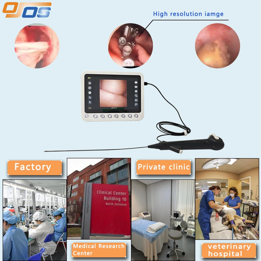 New Durable Disposable Ureteroscope Flexible Bronchoscope Veterinary Endoscope Wholesale Medical 720P Resolution 670mm Working