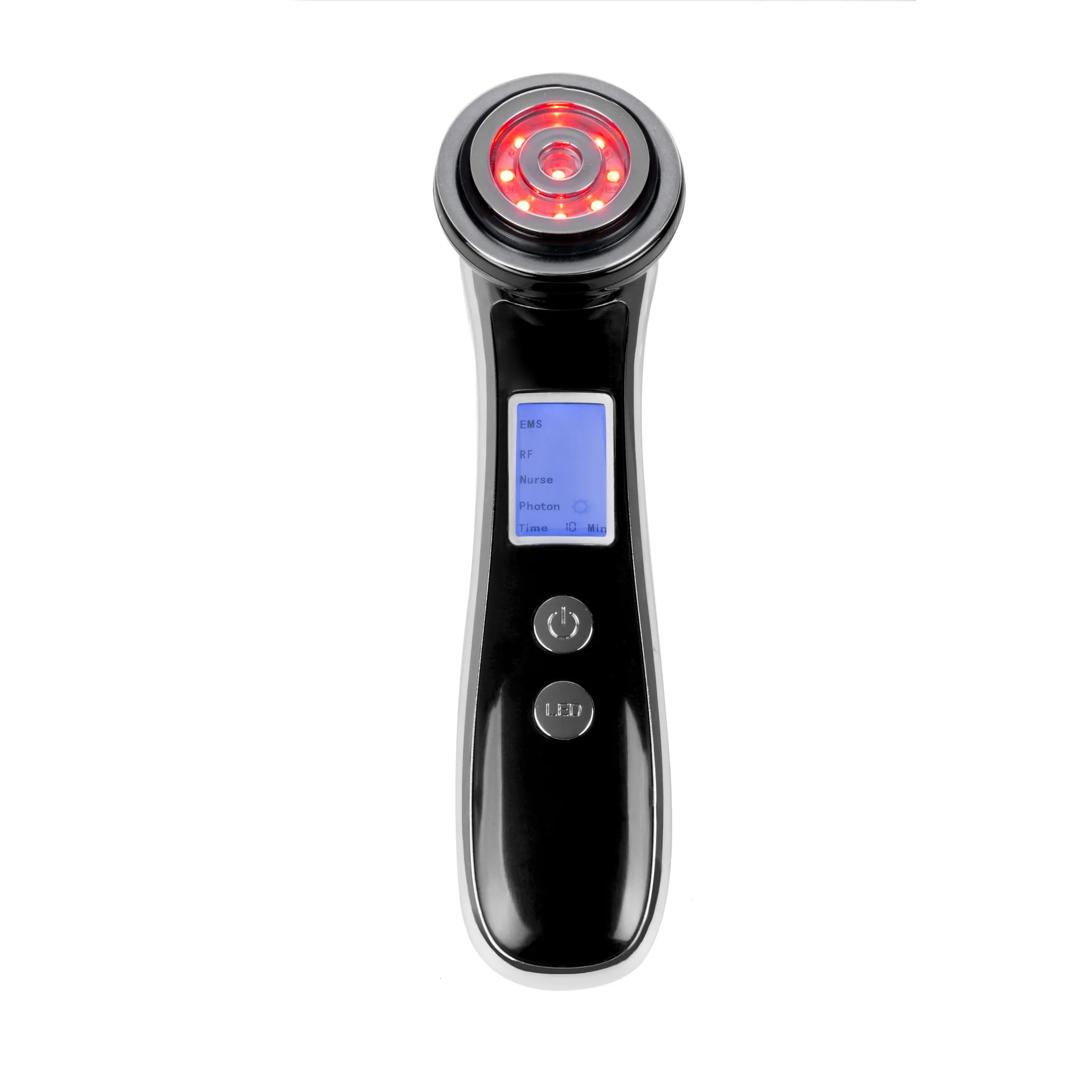 

New RF EMS Micro Electric Color Light Thin V Face Firming and Skin Beauty Ion Introduction Massager