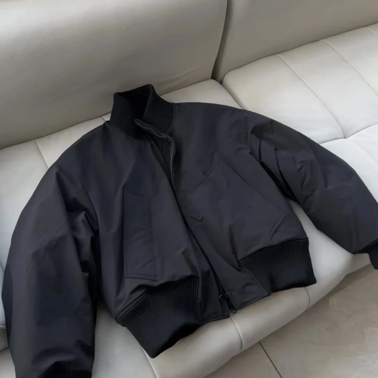 

Мужская утепленная куртка-бомбер из хлопка, зимняя, повседневная, в американском стиле, с воротником-стойкой, на молнии